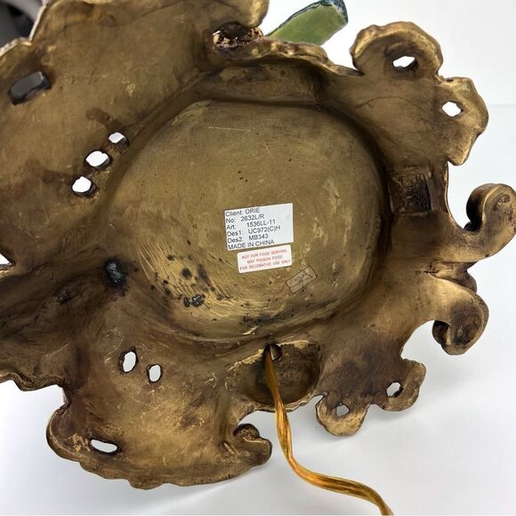 United Wilson Parrot Hand Painted Porcelain Table Lamp on Bronze Bases 1897 - Picture 11 of 16